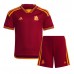 Billiga AS Roma Andrea Belotti #11 Barnkläder Hemma fotbollskläder till baby 2023-24 Kortärmad (+ Korta byxor)